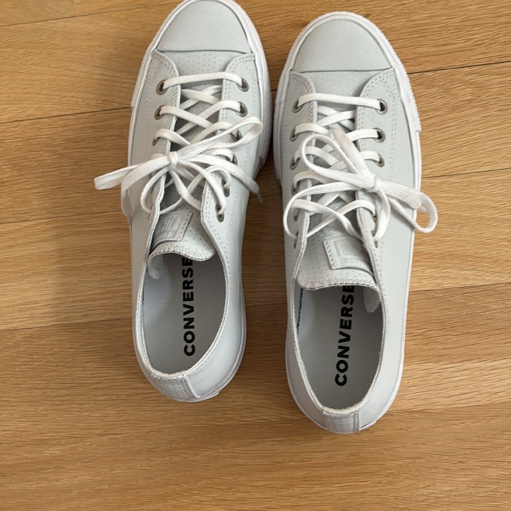 Converse Leather Platform Sneakers - Picture 4 of 9